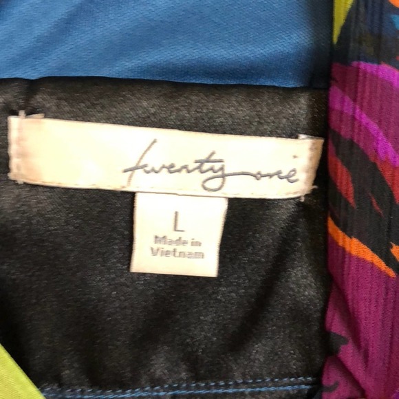 Twenty One  Deep V neck Multi color Floral Party Dress Size… - Picture 11 of 13